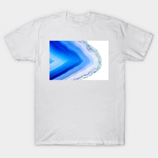 Super macro of blue agate mineral T-Shirt